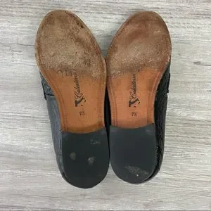 VTG Calcaterra Black Alligator Leather Dress Shoe calcaterra | Shoes | Vtgcalcaterra Black Alligator Leather  main image 2